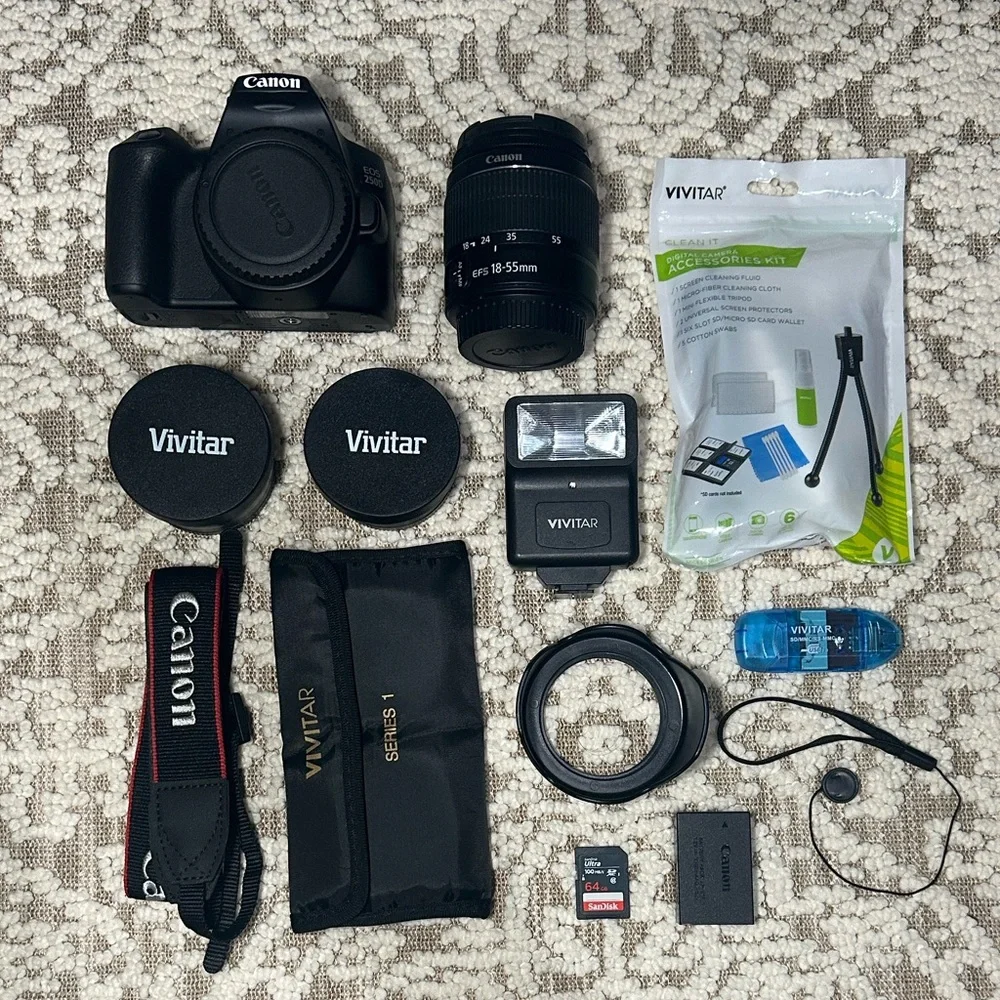Canon EOS 250D + Camera Backpack Bundle